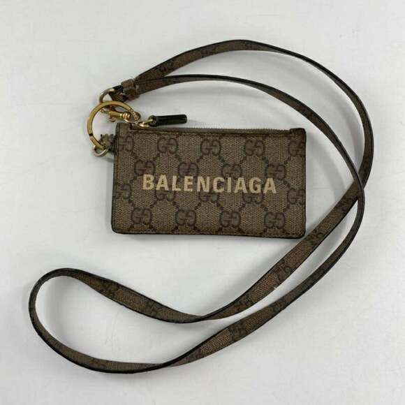 GUCCI x BALENCIAGA Neck Strap Business Card Holder/Card Case 681706/1147 Hack... - Picture 3 of 10